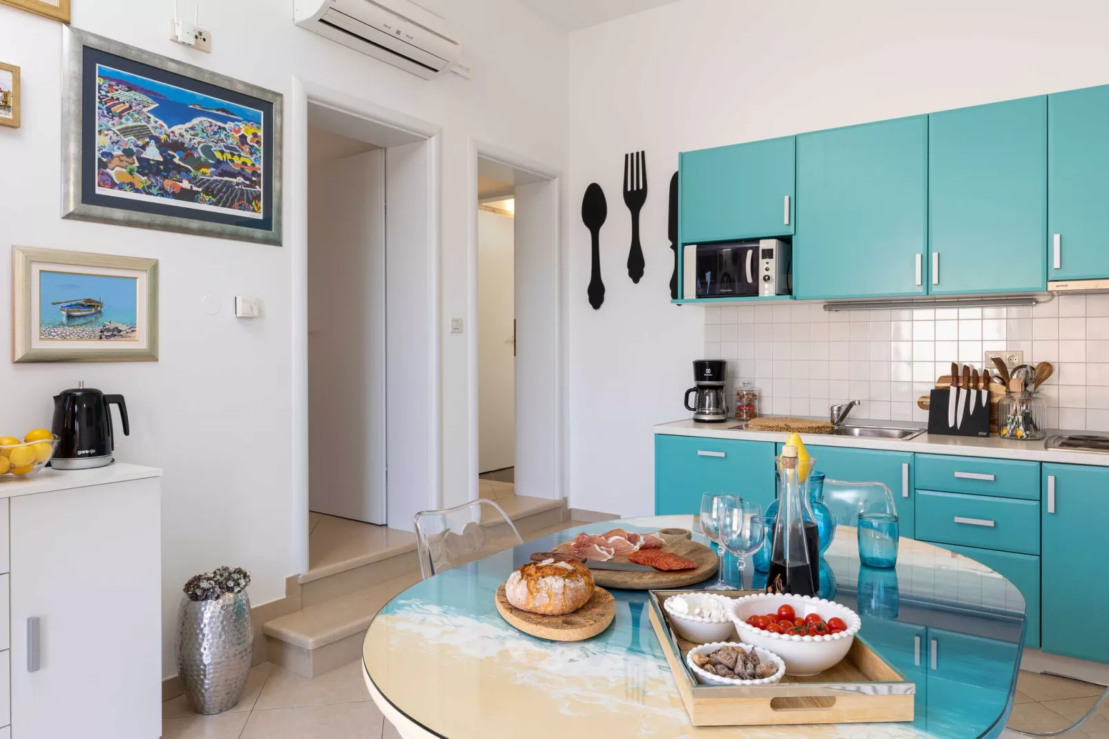 Apartments Subrenum - Comfort Two Bedroom Apartment with Terrace and Sea View (A2)-Kitchen