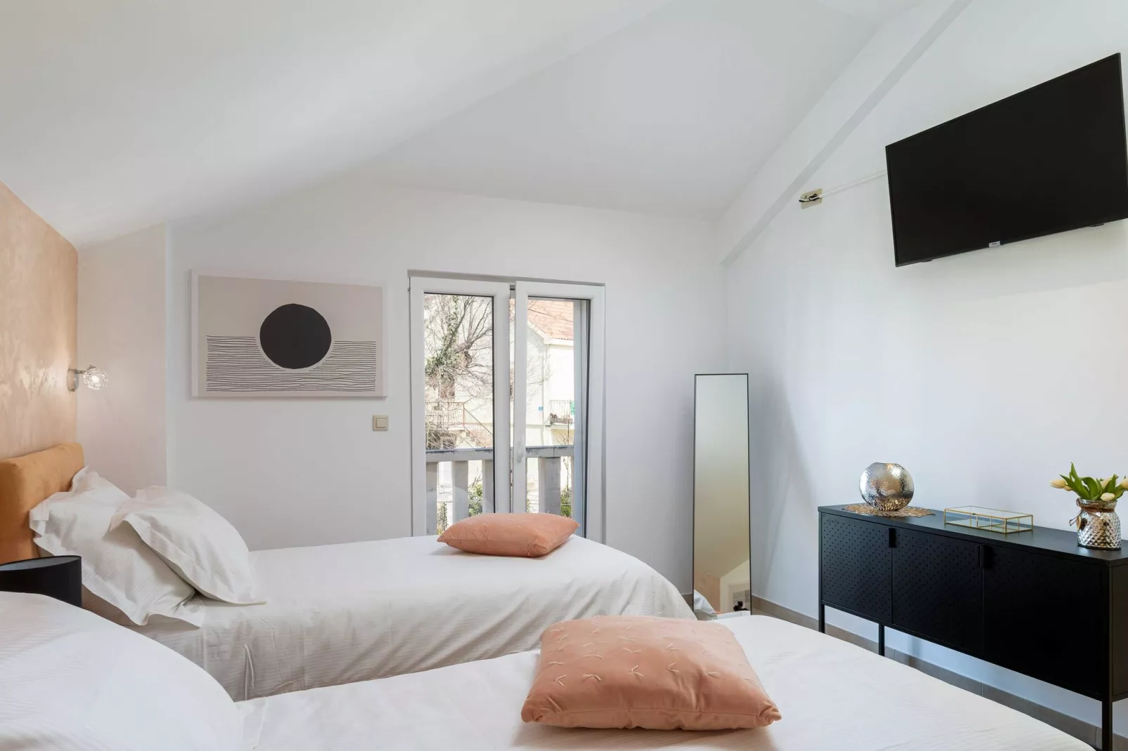 Apartments Subrenum - Comfort Two Bedroom Apartment with Terrace and Sea View (A2)-Bedroom