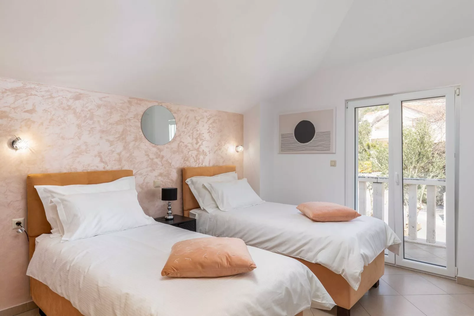 Apartments Subrenum - Comfort Two Bedroom Apartment with Terrace and Sea View (A2)-Bedroom