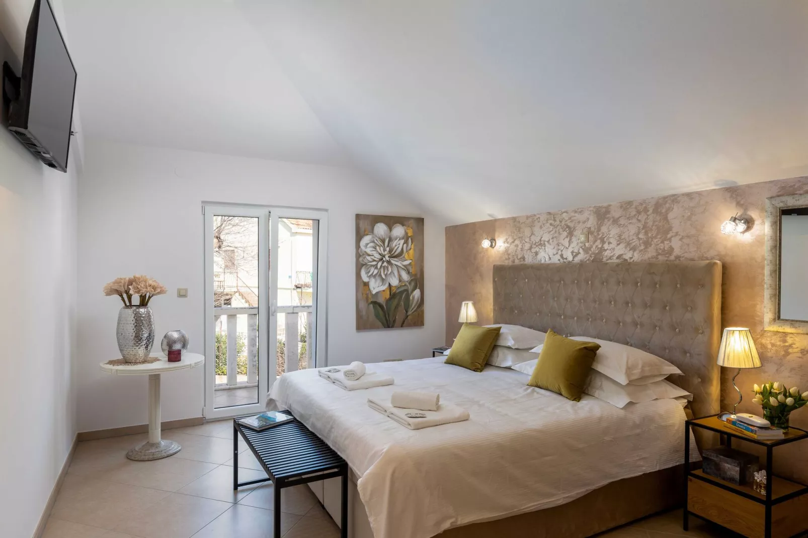Apartments Subrenum - Comfort Two Bedroom Apartment with Terrace and Sea View (A2)-Bedroom