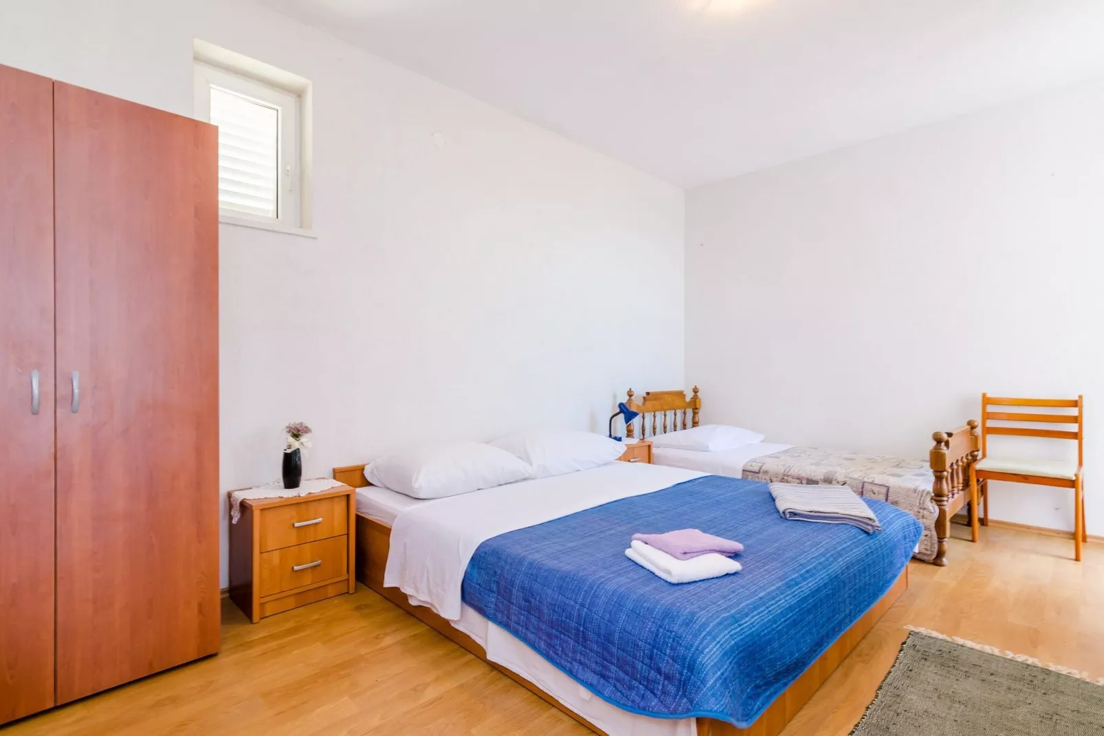Apartments Glavor - One Bedroom Apartment with Balconies and Sea View (A5)-Bedroom