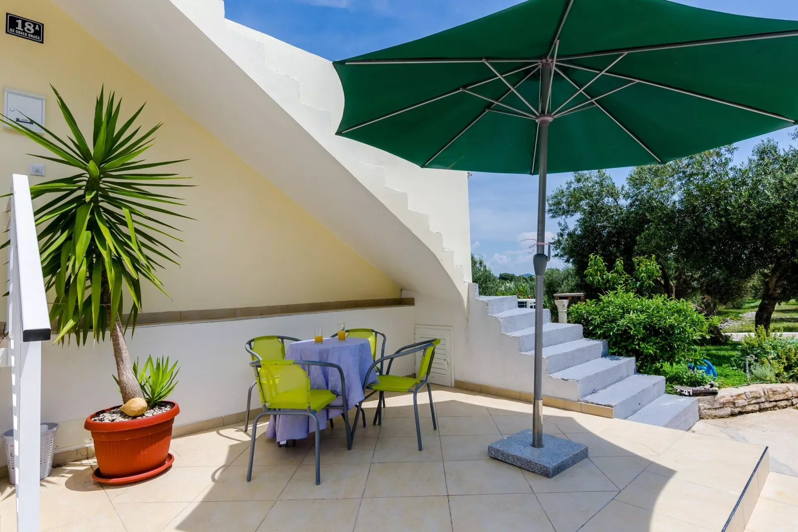 Apartments Glavor - One Bedroom Apartment with Balconies and Sea View (A5)-Terrace