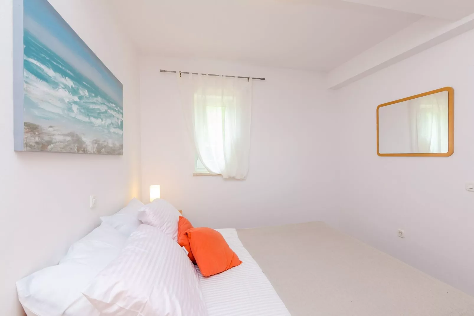 Color Apartments - One Bedroom Apartment with Terrace and Partial Sea View (Blue)-Bedroom