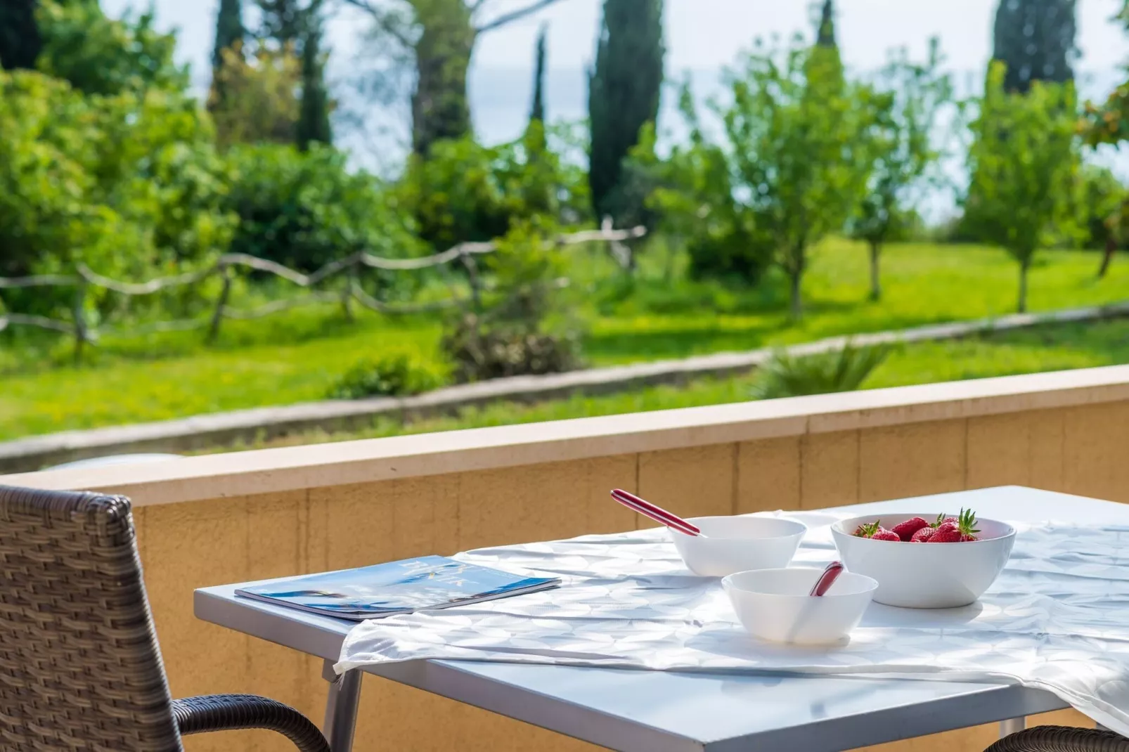 Color Apartments - Standard One-Bedroom Apartment with Terrace and Partial Sea View (Red)-Terrace