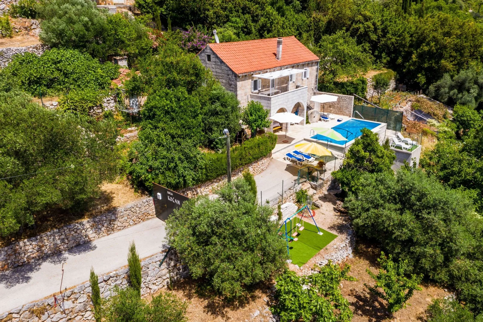 House Kočan-Four Bedroom Villa with Terrace and Swimming Pool-View