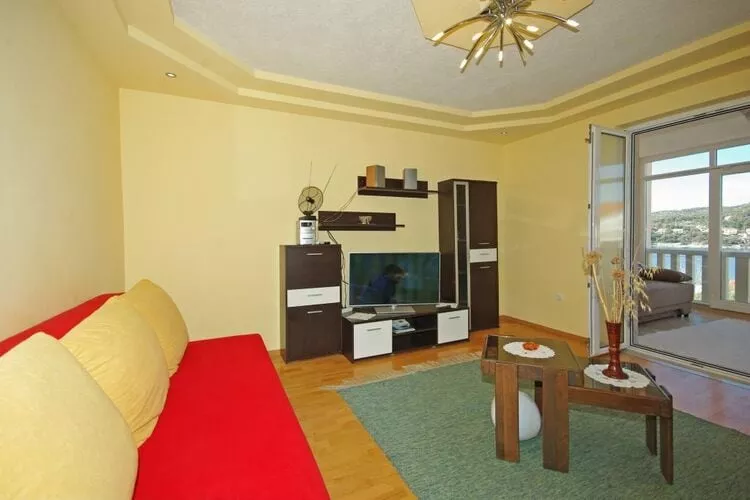 Apartments Villa Rose - Two-Bedroom Apartment with Sea View Terrace-Wohnzimmer