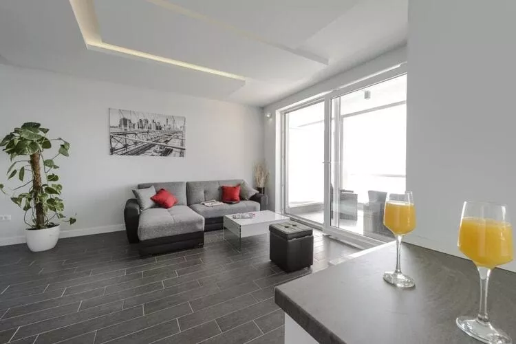 Apartment LaVilla - Two Bedroom Apartment with Balcony and Sea View (Žuti)-Wohnzimmer