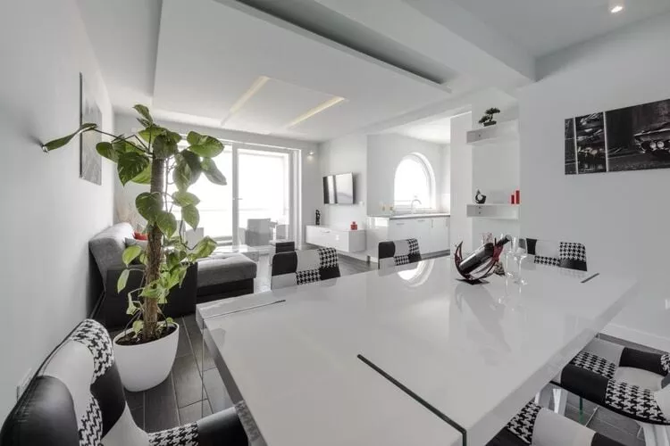 Apartment LaVilla - Two Bedroom Apartment with Balcony and Sea View (Žuti)-Esszimmer