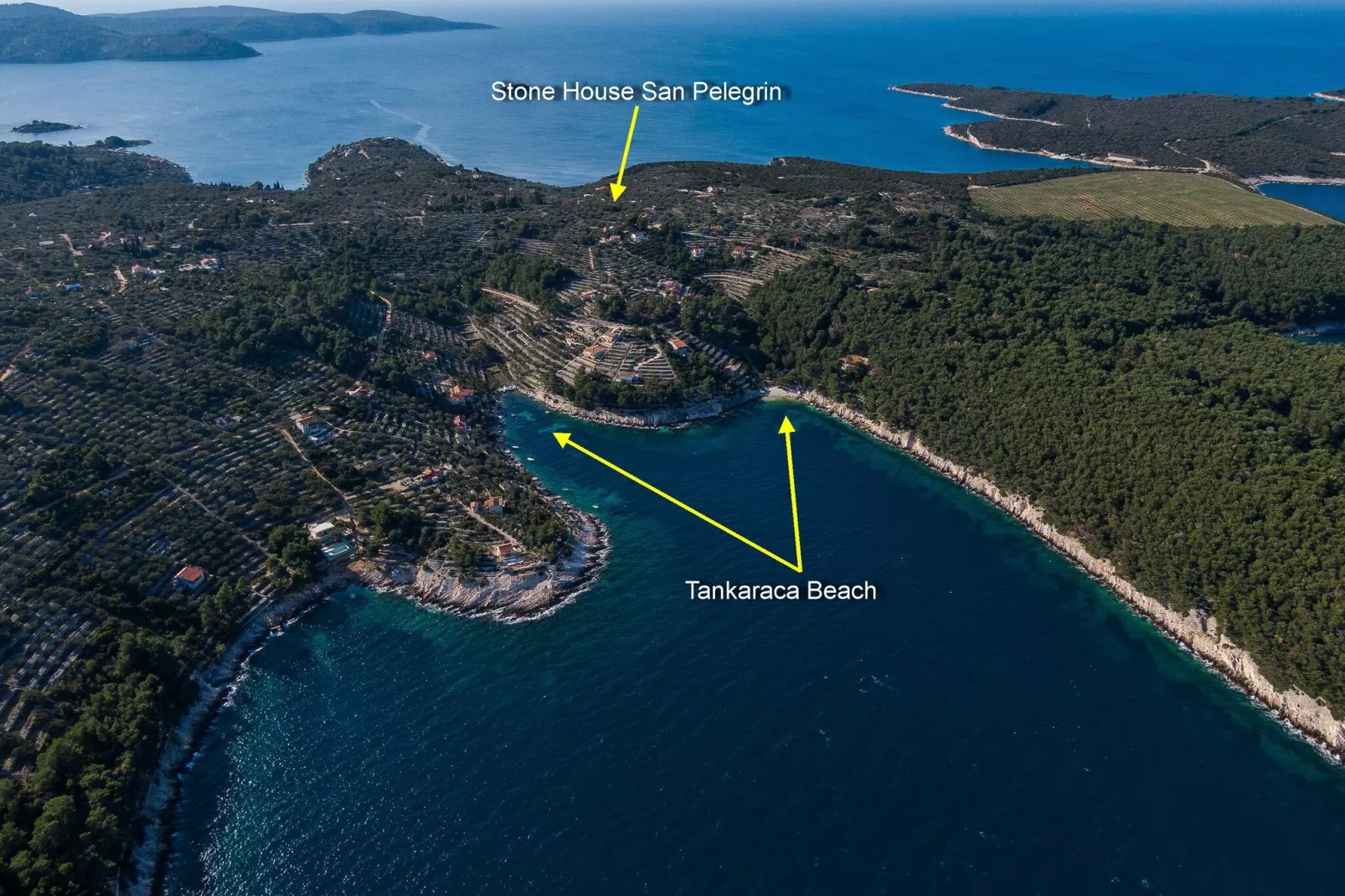 Stone House San Pelegrin-Two Bedroom Holiday Home with Terrace and Sea View-Vue