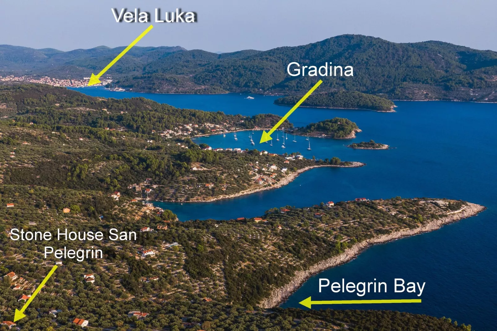 Stone House San Pelegrin-Two Bedroom Holiday Home with Terrace and Sea View-Vue