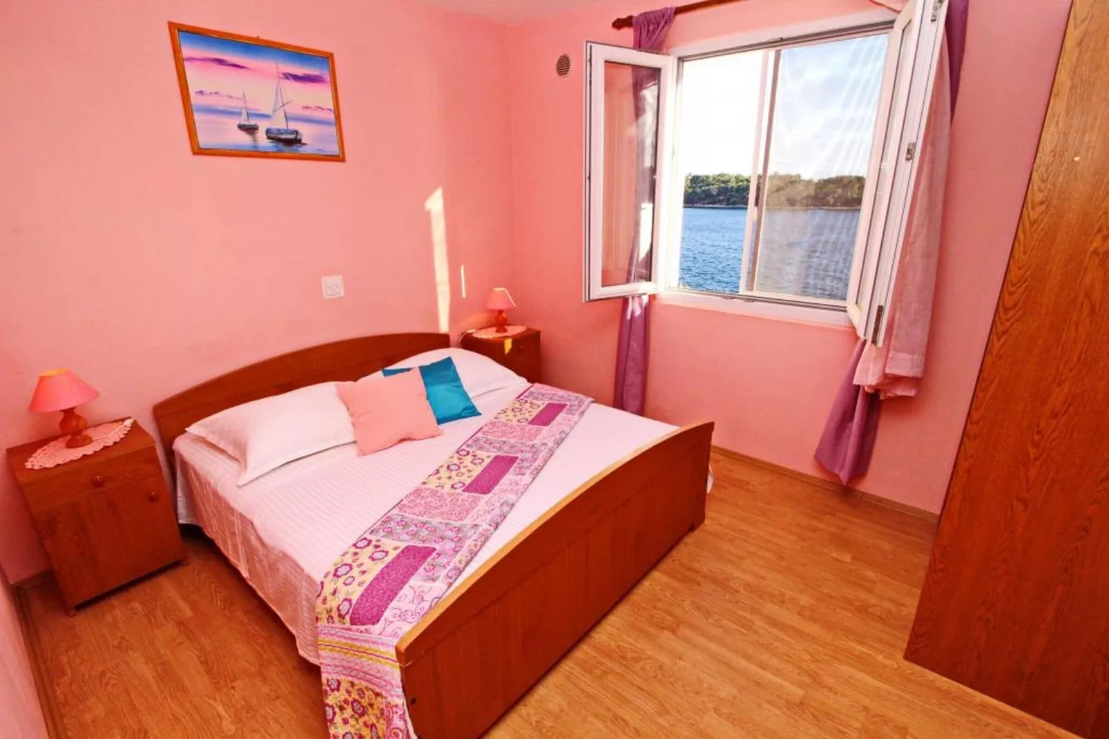 Apartments Villa Senija - Standard Two Bedroom Apartment with Terrace and Sea View (Sunset)-Bedroom