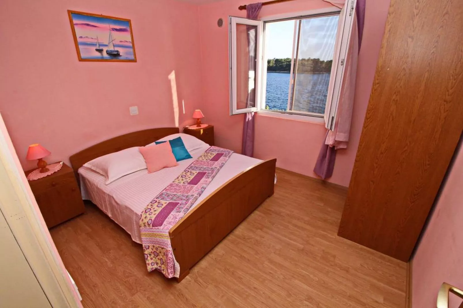 Apartments Villa Senija - Standard Two Bedroom Apartment with Terrace and Sea View (Sunset)-Bedroom