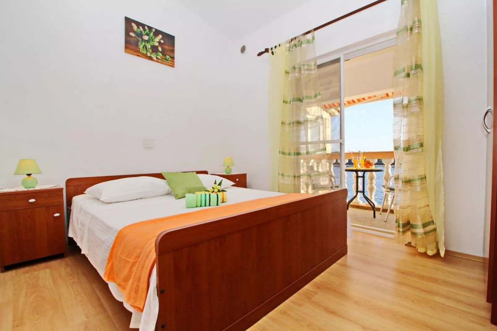 Apartments Villa Senija - Comfort Two Bedroom Apartment with Terrace and Sea View (Lavander)-Bedroom