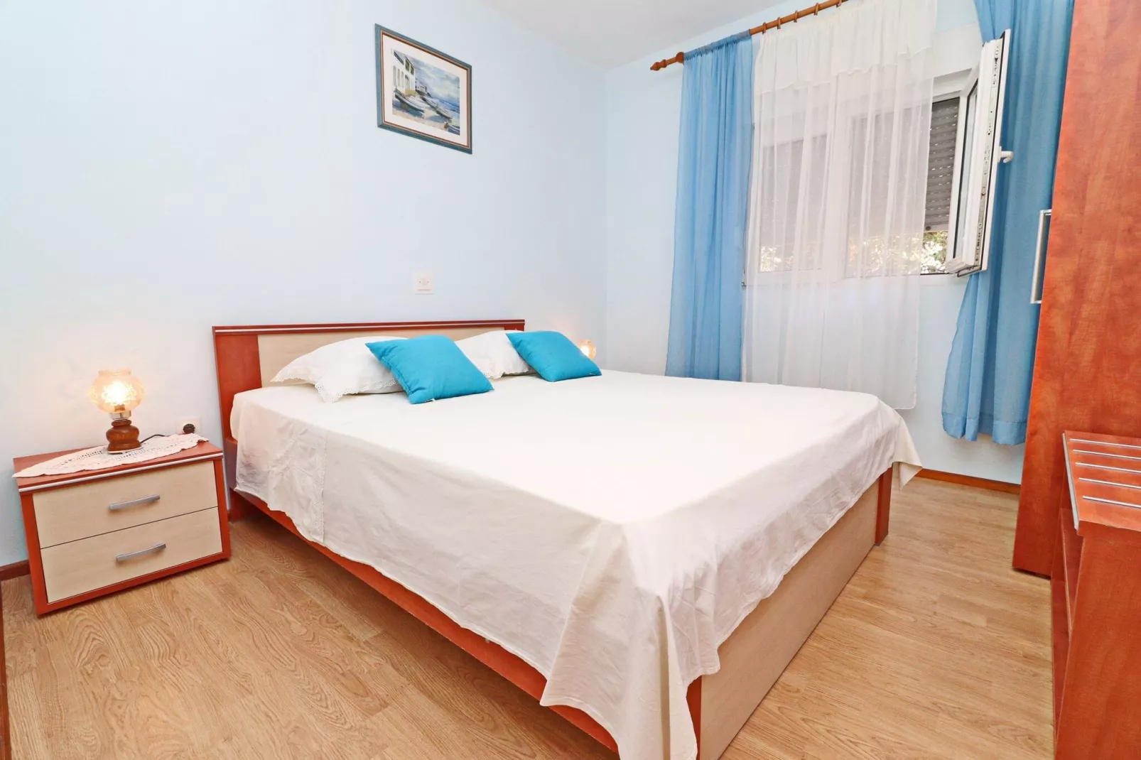 Apartments Villa Senija - Superior Two Bedroom Apartment with Terrace and Sea View (Blue Sky)-Bedroom