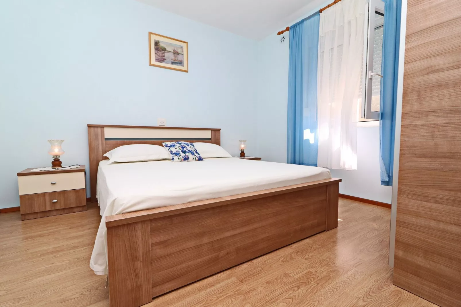 Apartments Villa Senija - Superior Two Bedroom Apartment with Terrace and Sea View (Blue Sky)-Bedroom