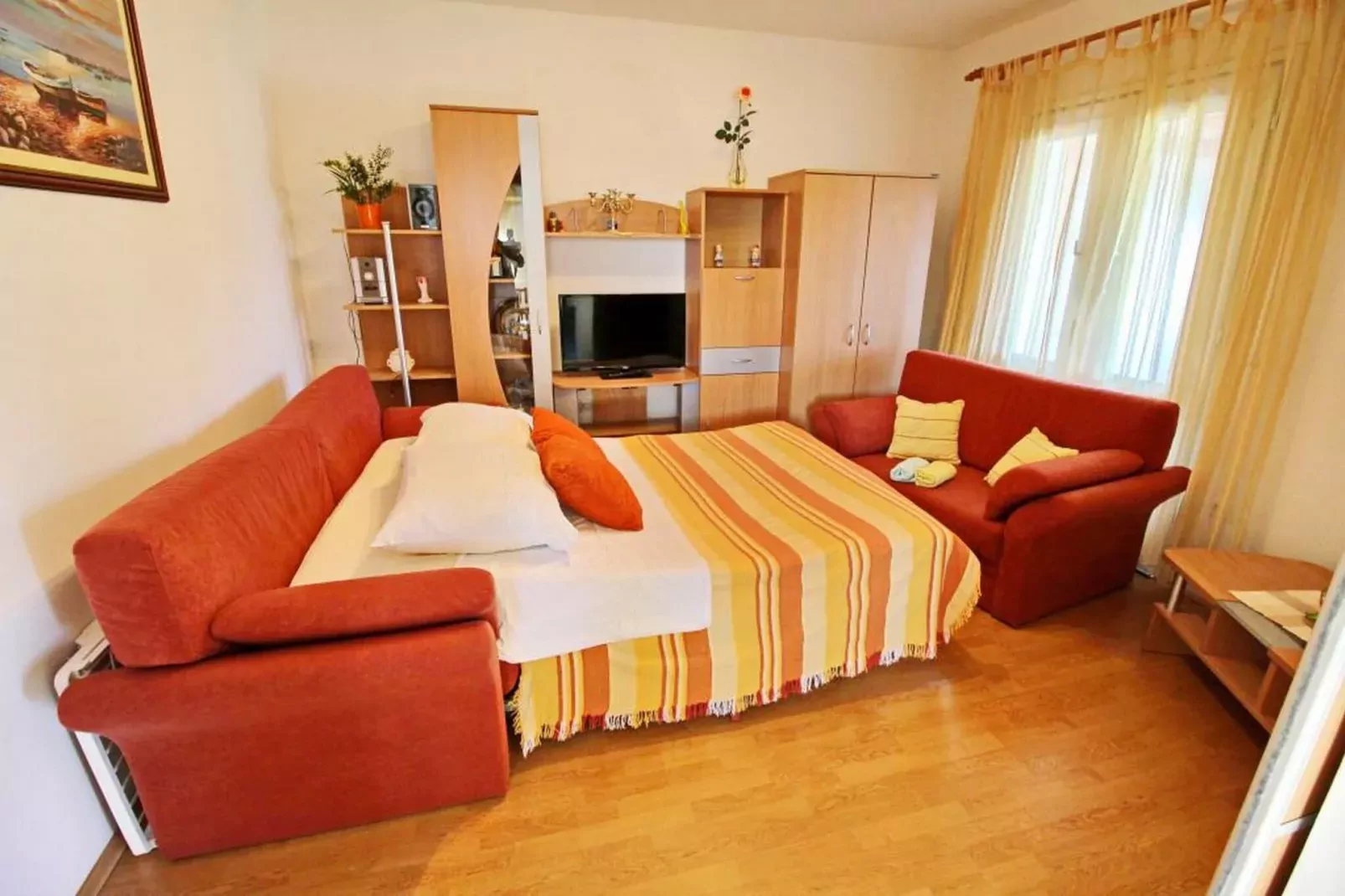 Apartments Sea Line - One Bedroom Apartment with Terrace and Sea View-Living room