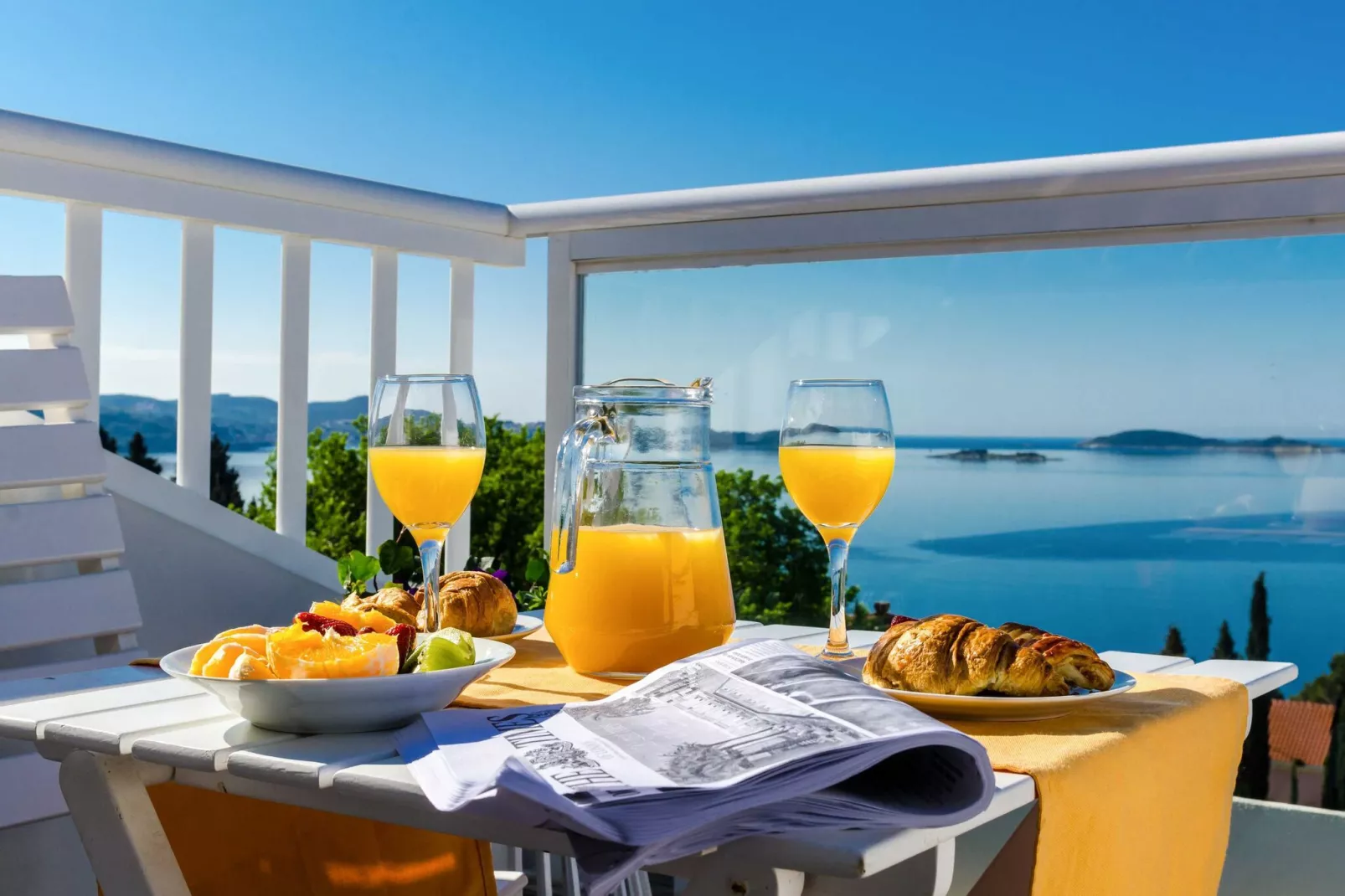Apartments Knego - Two Bedroom Apartment with Balcony and Sea View-Terrace balcony