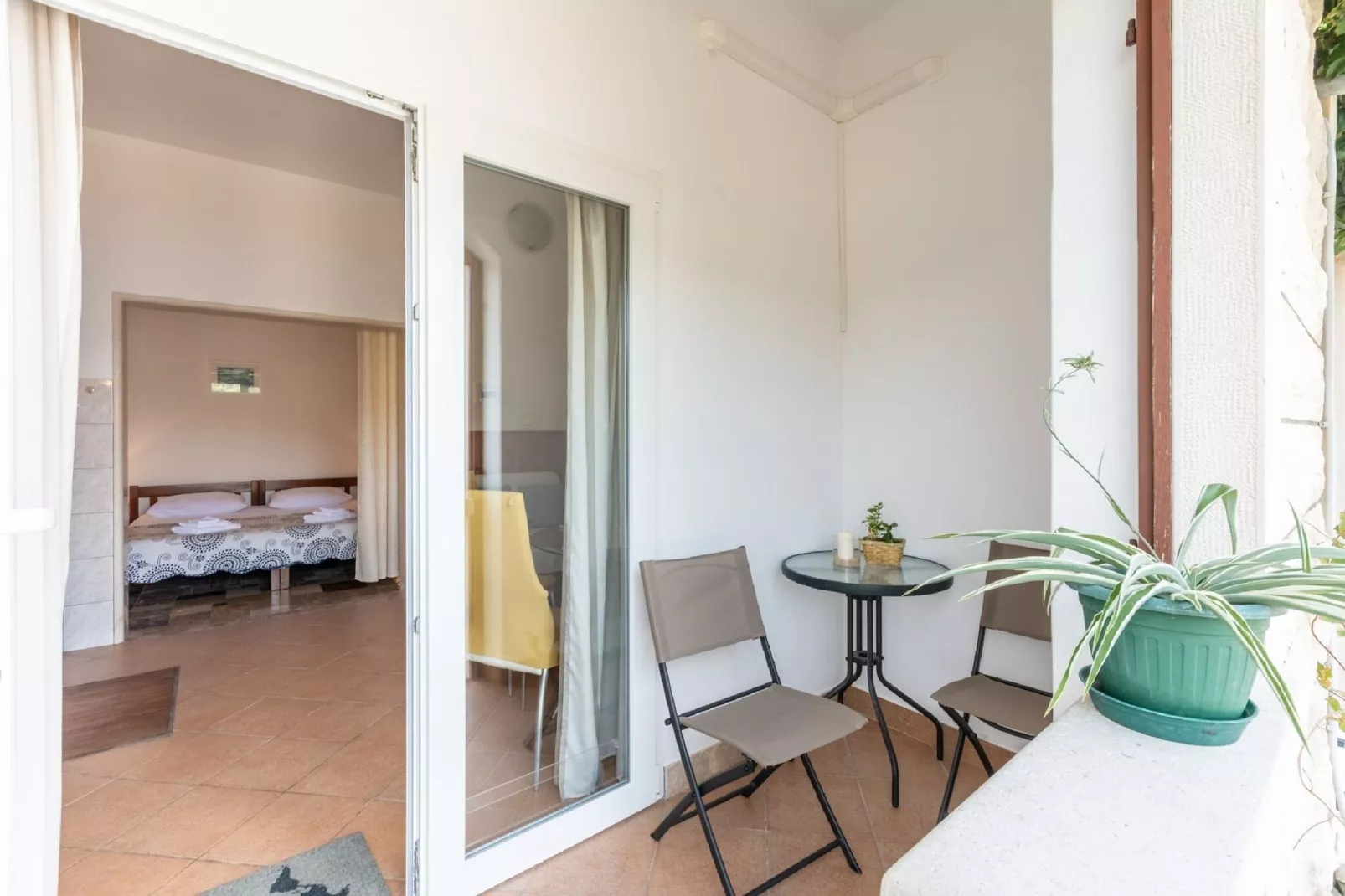 Apartments Darija - Studio Apartment with Sea View (ST)-Terrace balcony