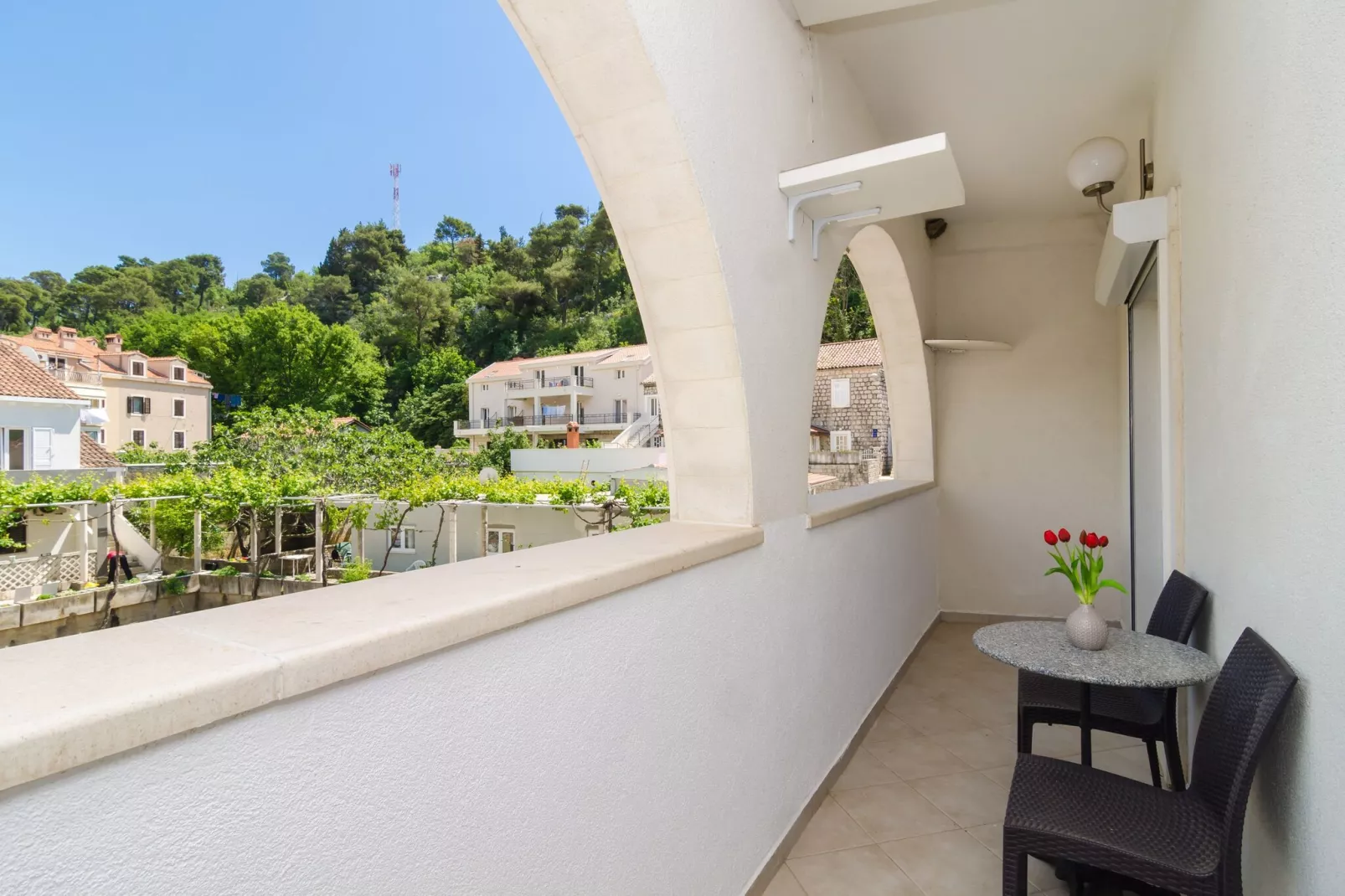 Apartments & Rooms Barišić - Studio Apartment with Balcony and City View (Second Floor) (Apt 14)-Terrace balcony