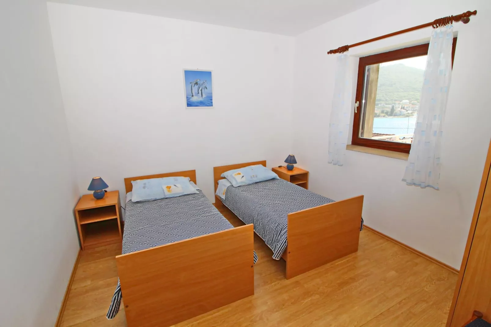 Apartment Classic Korčula - Two Bedroom Apartment with Terrace and Sea View-Bedroom
