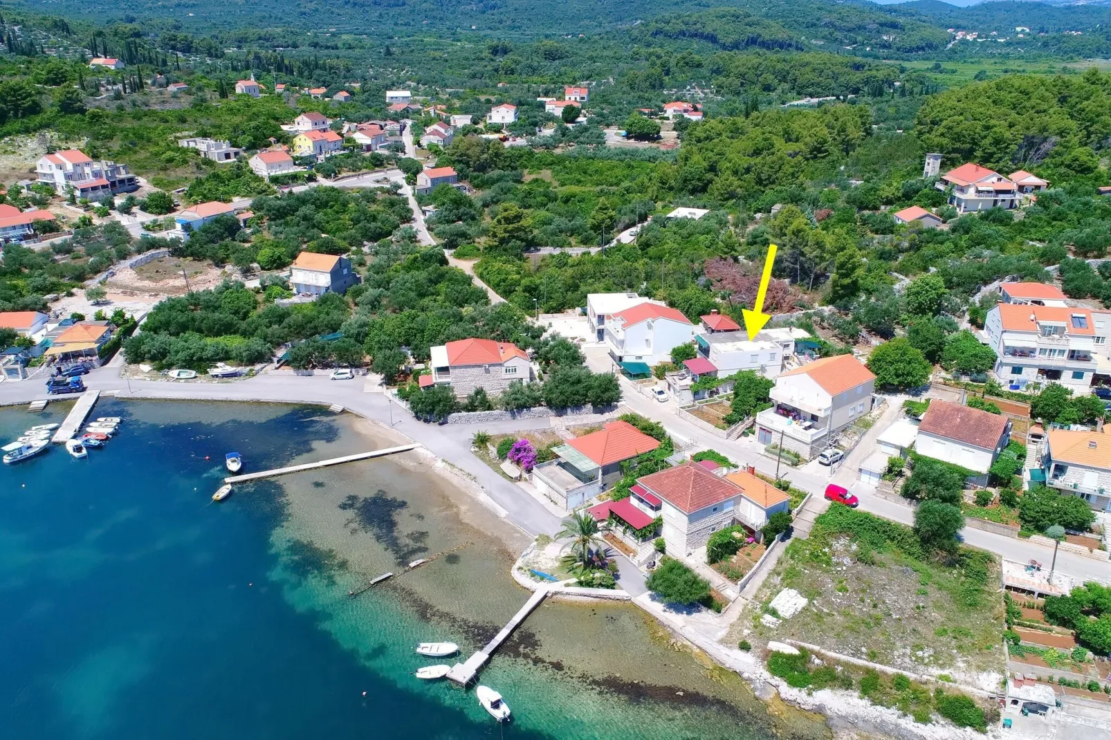 Apartments Radojković Lumbarda -One Bedroom Apartment with Terrace and Partial Sea View(A1)-View