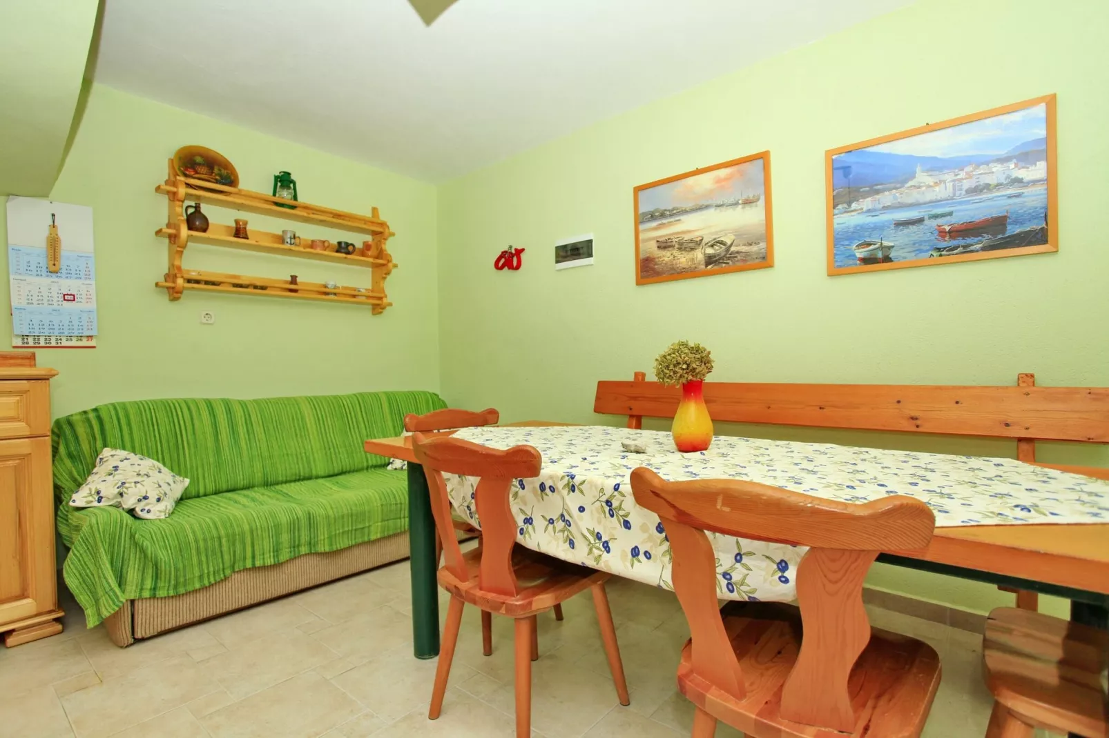Stone House Oreb's Cottage - Two Bedroom Stone House with Terrace and Garden View-Salon