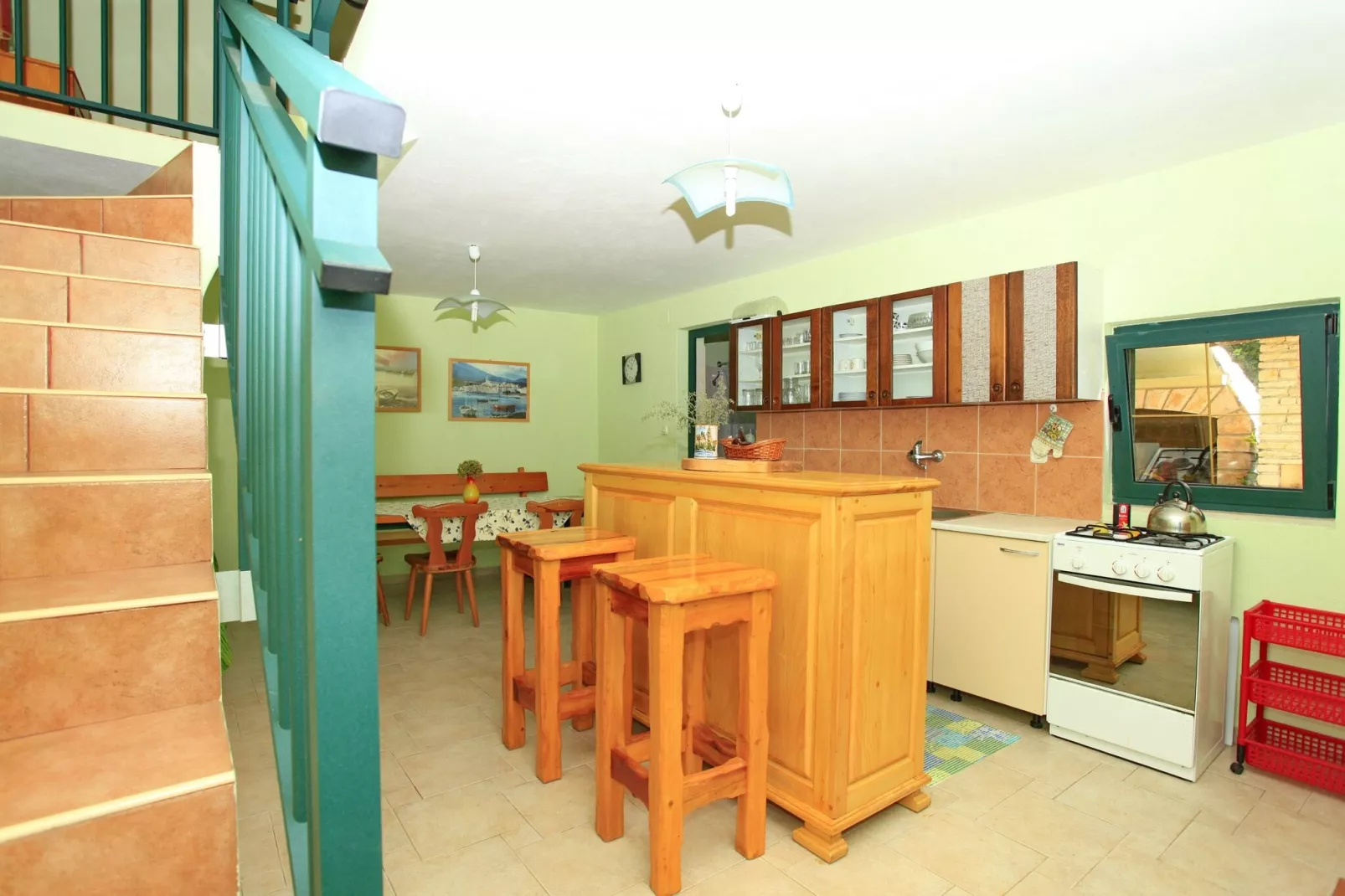 Stone House Oreb's Cottage - Two Bedroom Stone House with Terrace and Garden View-Cuisine