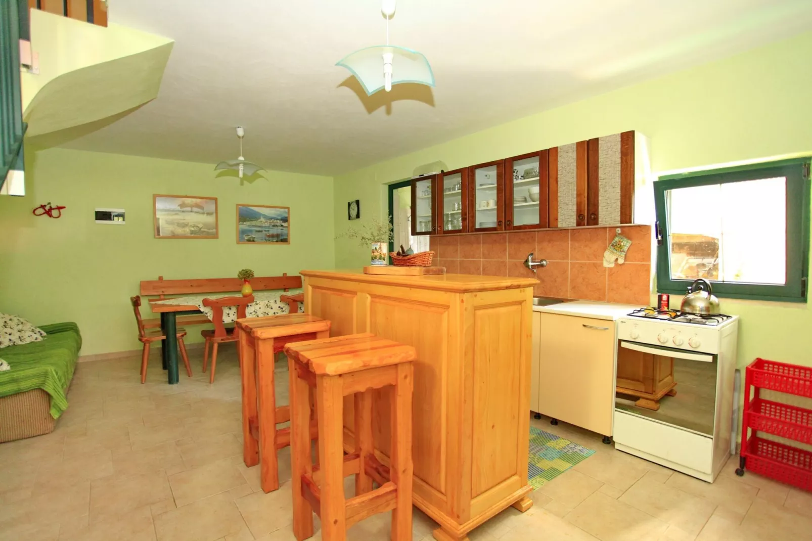 Stone House Oreb's Cottage - Two Bedroom Stone House with Terrace and Garden View-Cuisine