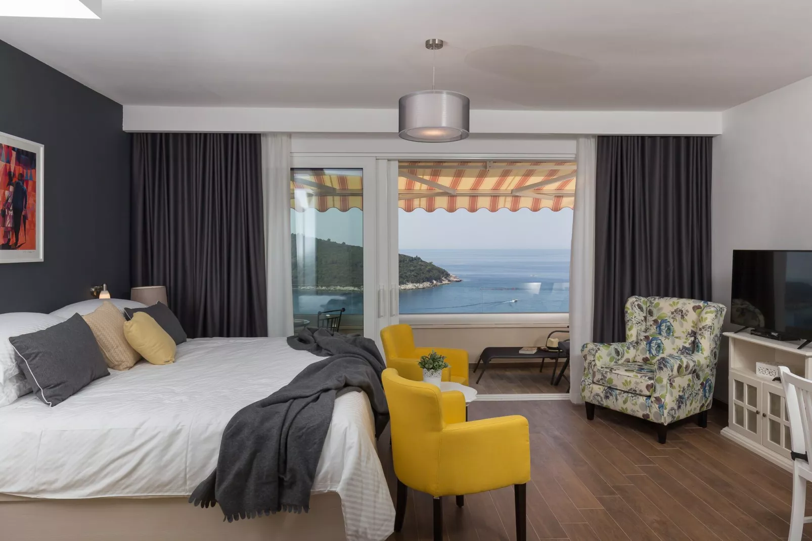 Amorino of Dubrovnik Apartments - Studio Apartment with Balcony and Sea View (Apartment Lovor)-Bedroom