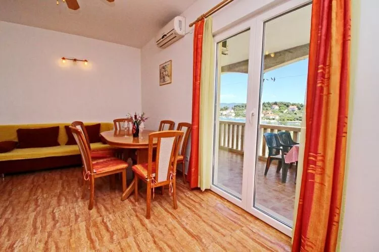 Apartments Veselka, Lumbarda - One Bedroom Apartment with Terrace and Sea View (Apt 4)-Living room