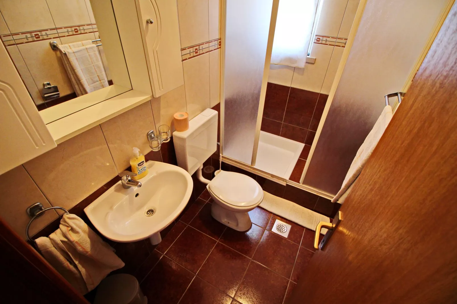 Apartments Veselka, Lumbarda - One Bedroom Apartment with Terrace and Sea View (Apt 7)-Bathroom