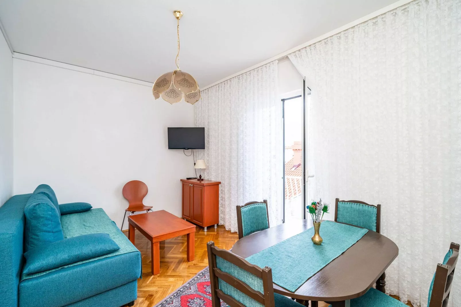 Apartments Peco - Three Bedroom Apartment with Balcony and Sea View-Salon