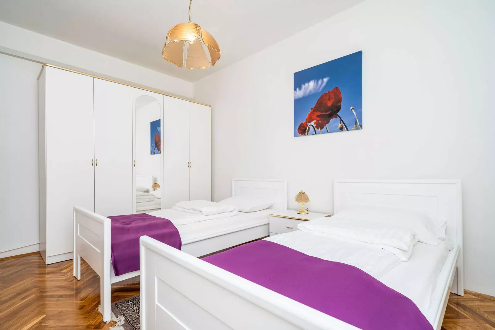 Apartments Peco - Three Bedroom Apartment with Balcony and Sea View-Chambre