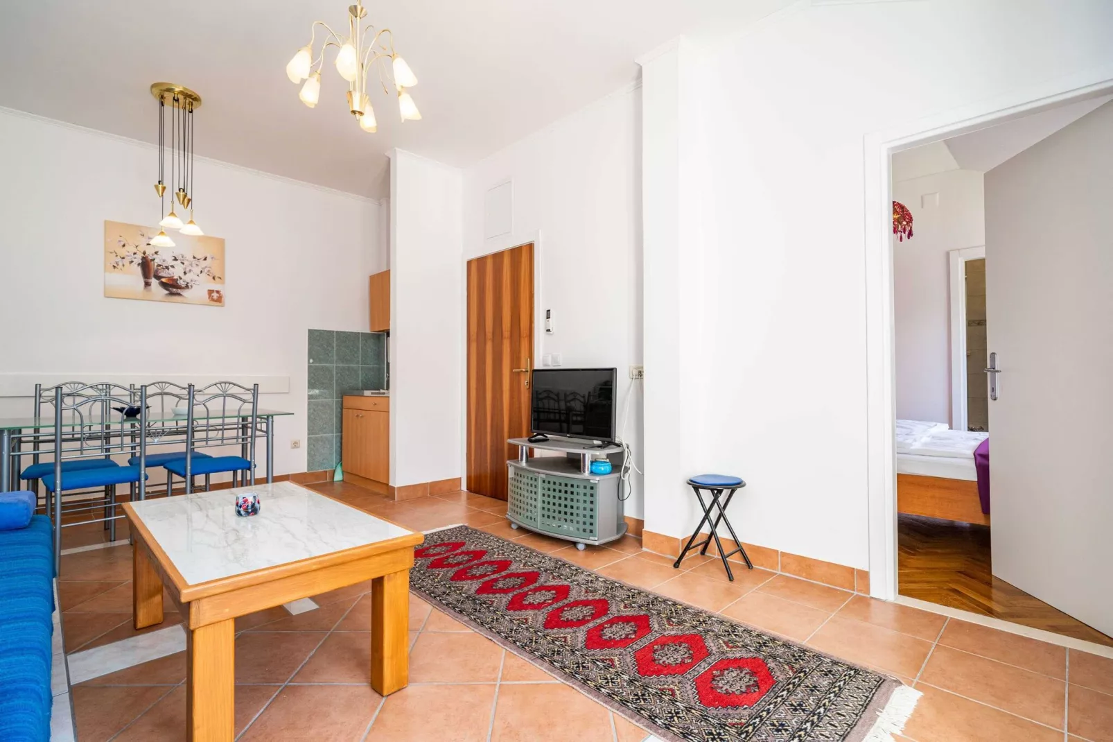 Apartments Peco - Studio Apartment with Balcony and Sea View-Salon