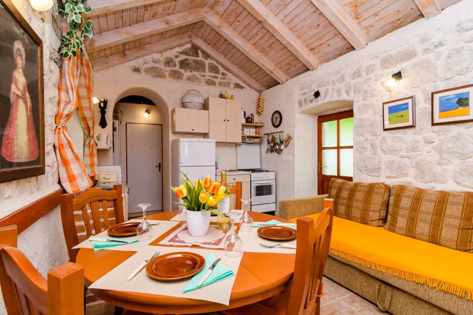 Holiday Home Kamenice - One Bedroom Holiday Home with Terrace-Wohnzimmer