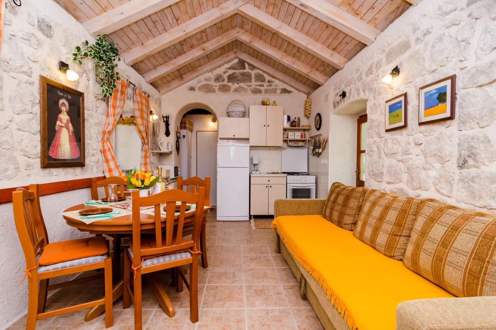 Holiday Home Kamenice - One Bedroom Holiday Home with Terrace-Wohnzimmer