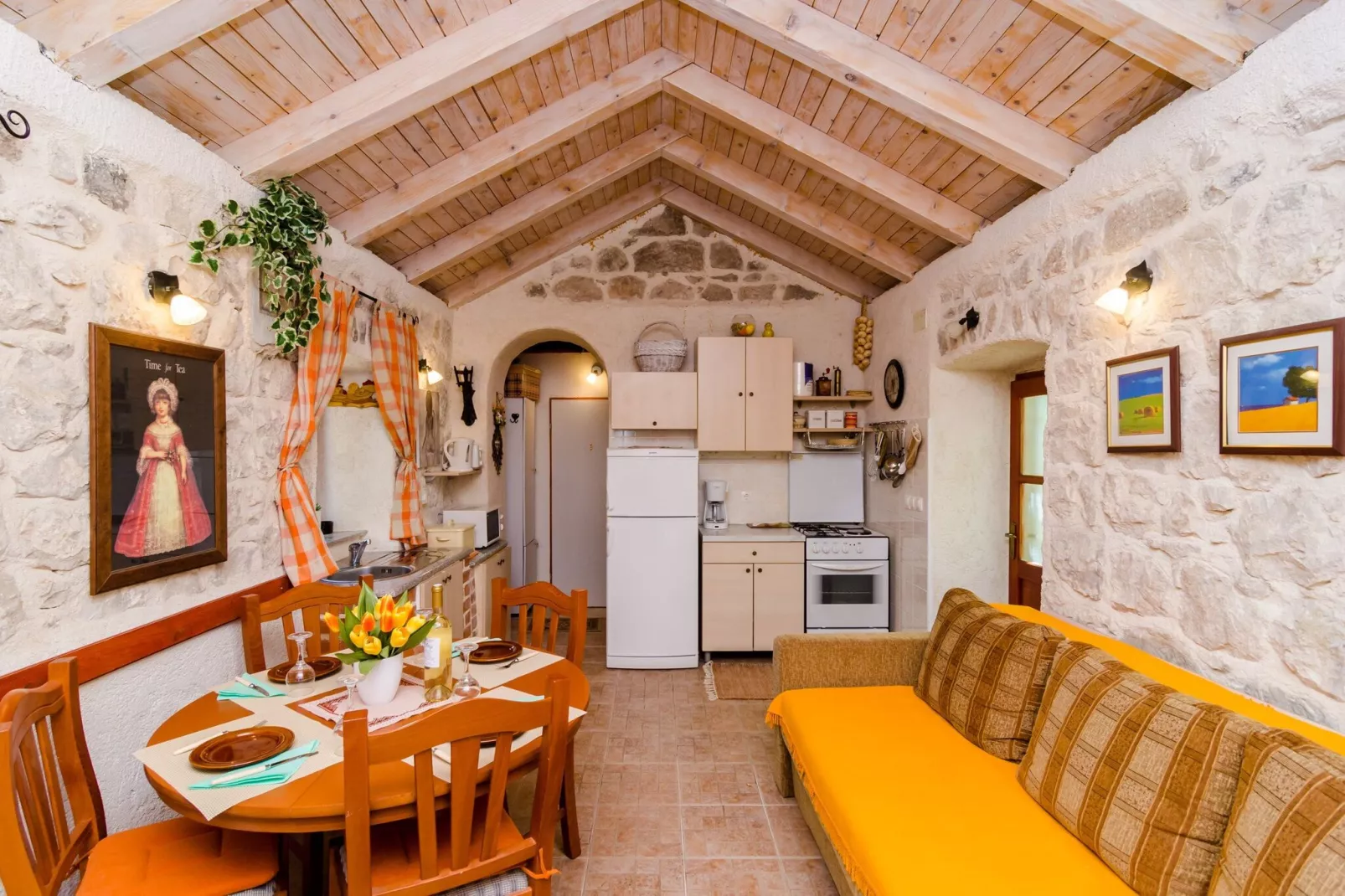 Holiday Home Kamenice - One Bedroom Holiday Home with Terrace-Wohnzimmer