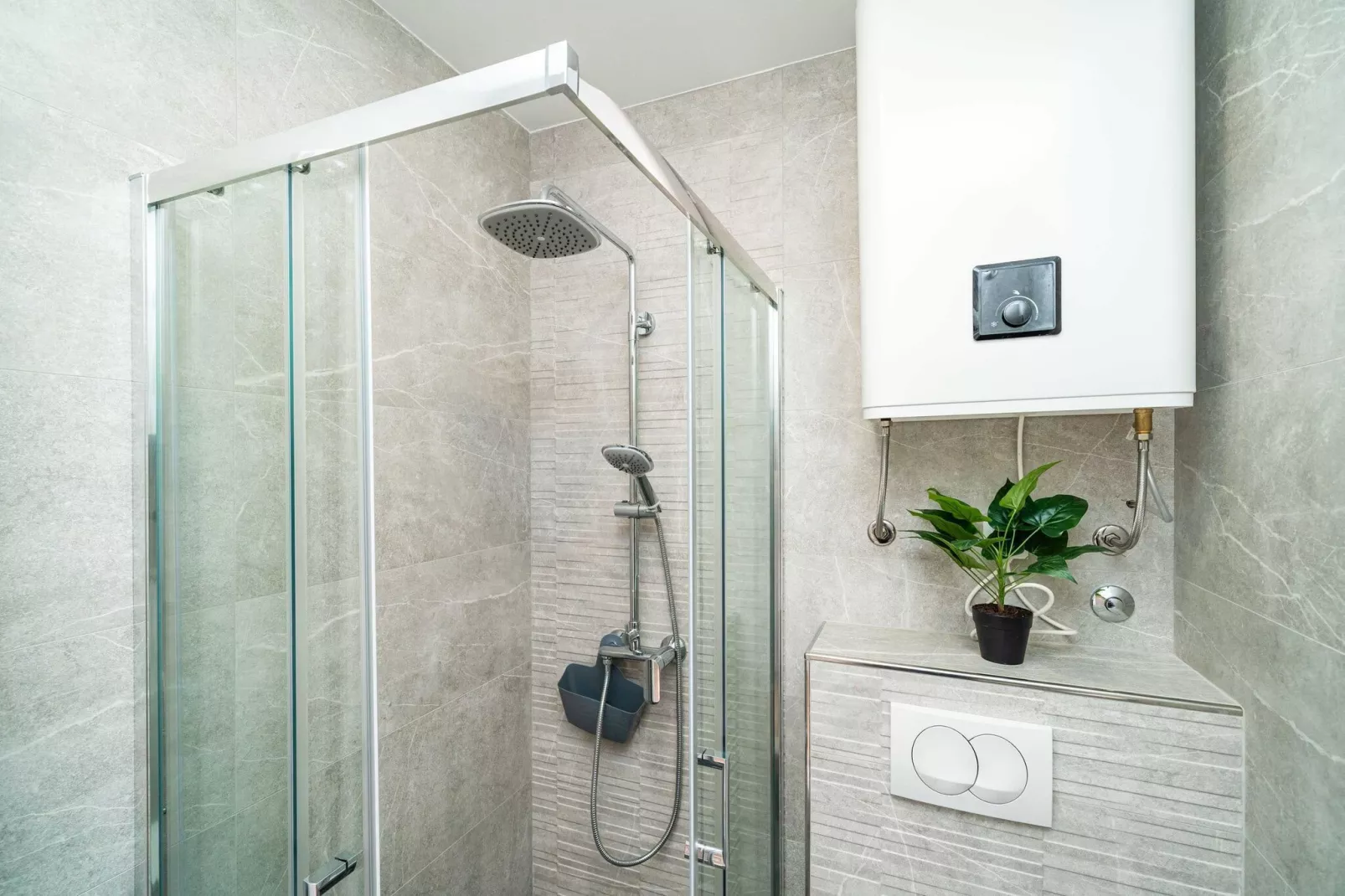 Apartment & Rooms Papa - Studio Apartment with Balcony and Partial Sea View-Bathroom