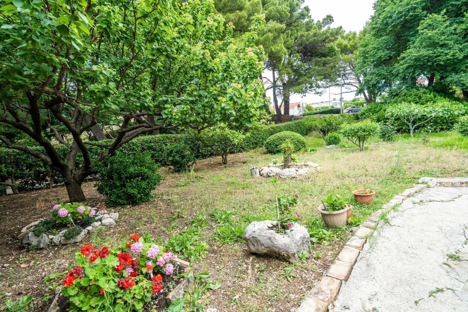Apartment & Rooms Papa - Studio Apartment with Balcony and Partial Sea View-Gardens summer