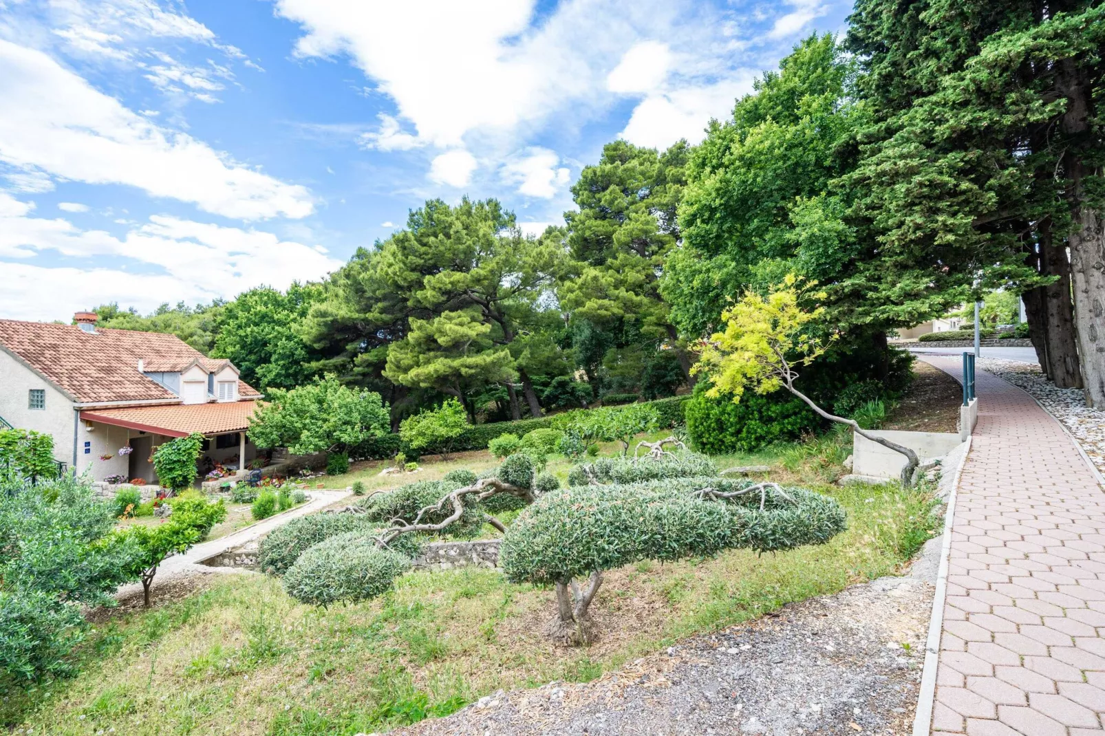 Apartment & Rooms Papa - Studio Apartment with Balcony and Partial Sea View-Gardens summer