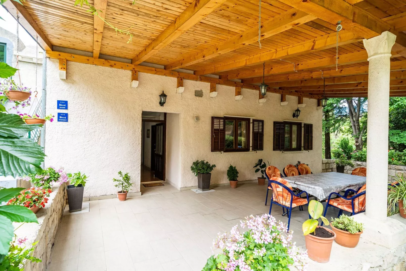 Apartment & Rooms Papa - Studio Apartment with Balcony and Partial Sea View-Terrace