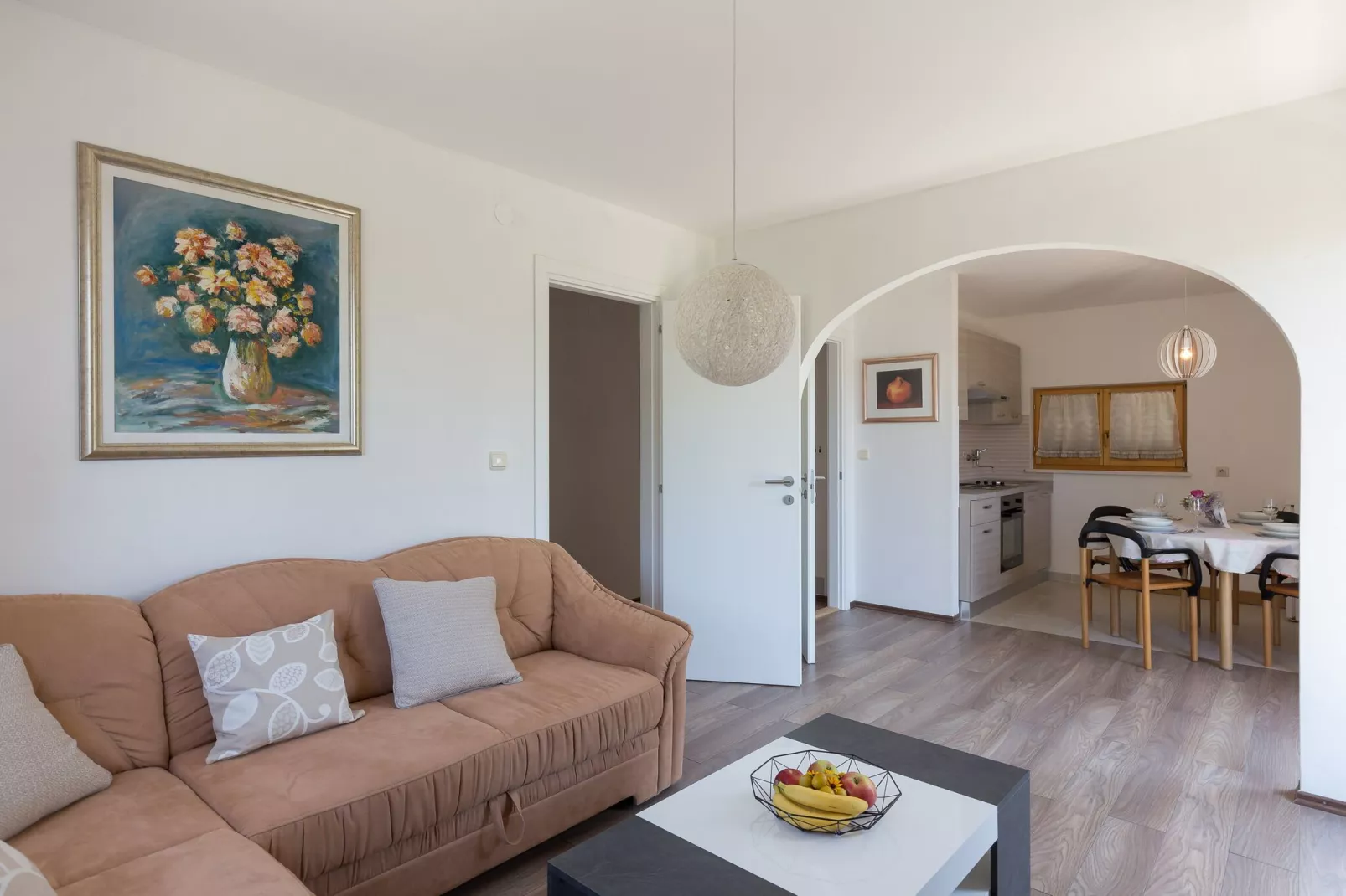 Apartment Kod Jadranke - Two Bedroom Apartment with Balcony and Sea View-Living room