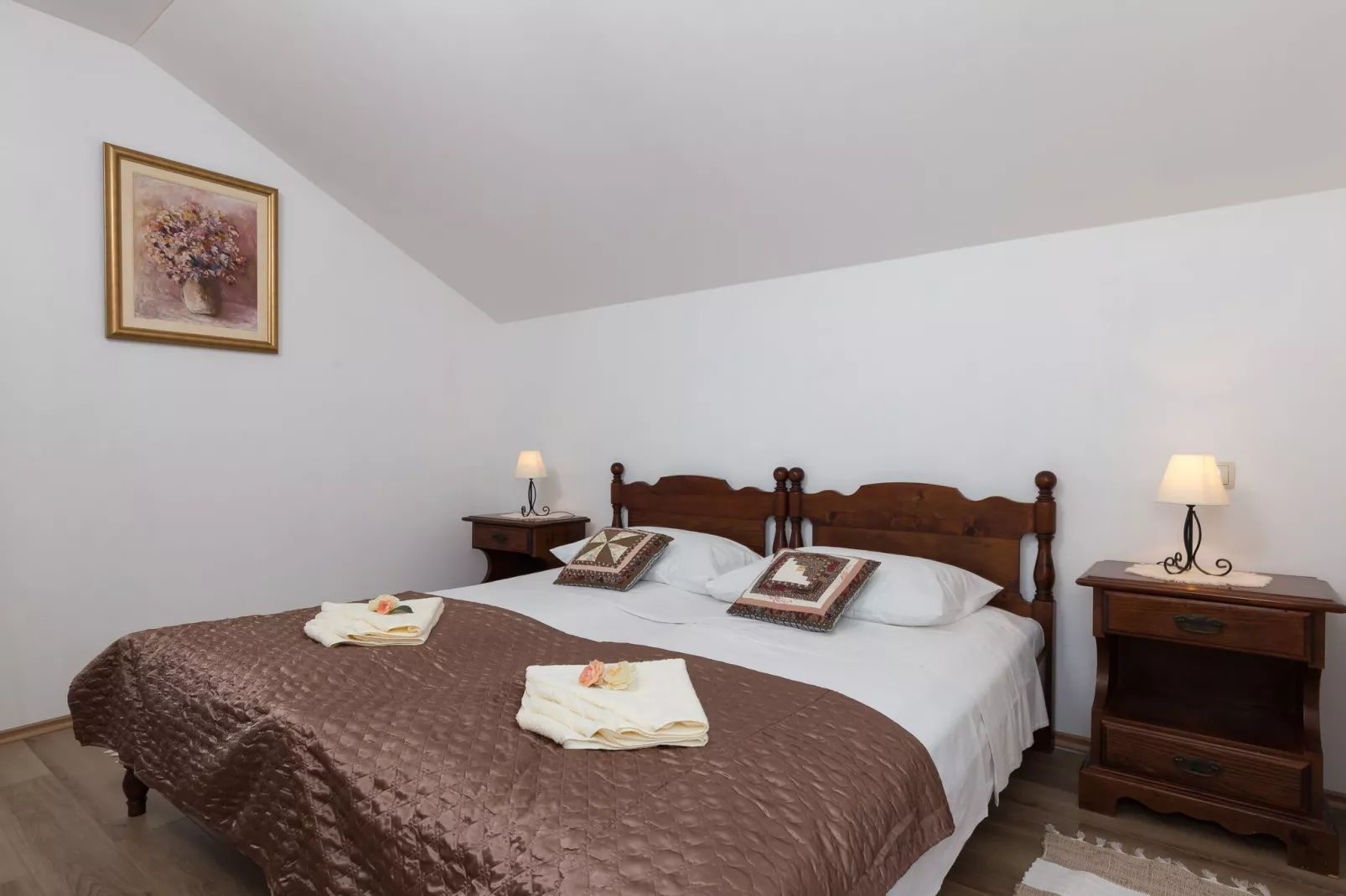 Apartment Kod Jadranke - Two Bedroom Apartment with Balcony and Sea View-Bedroom