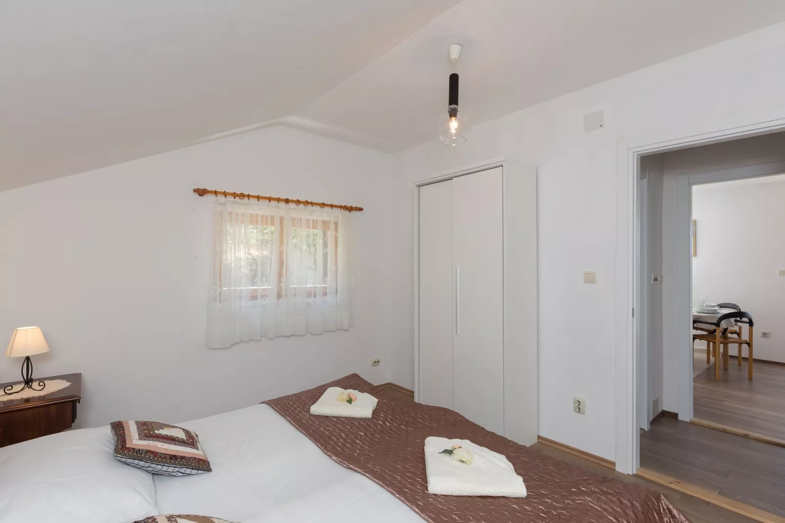 Apartment Kod Jadranke - Two Bedroom Apartment with Balcony and Sea View-Bedroom