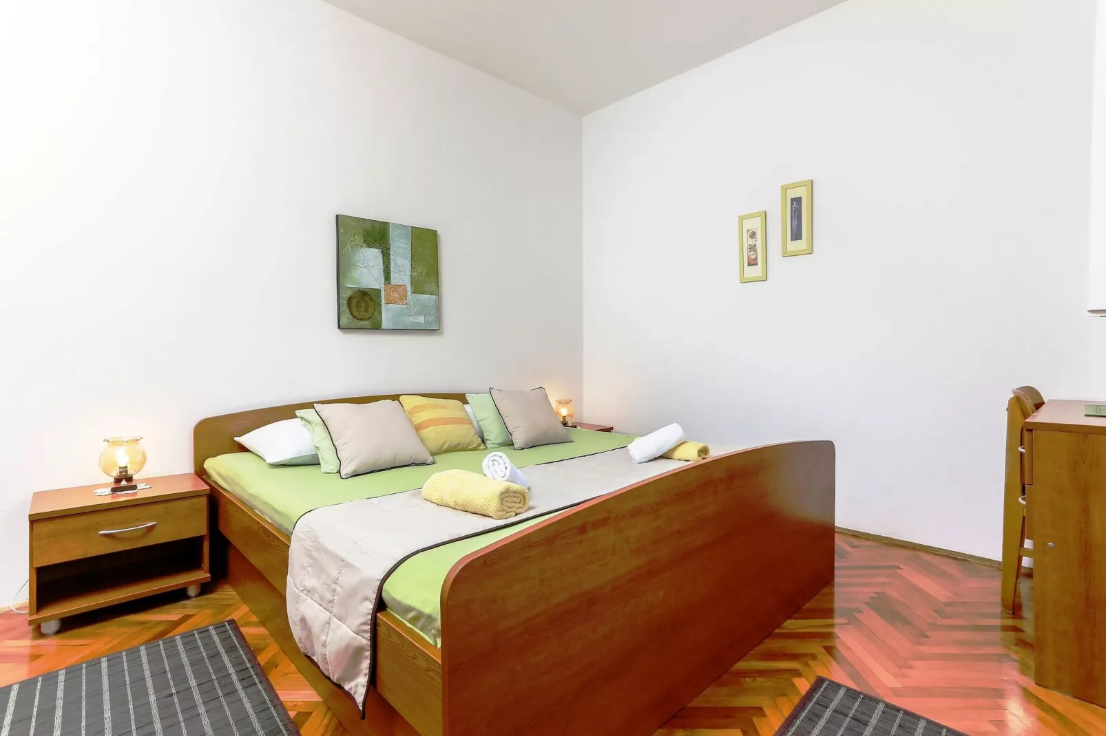 Apartments Lina - Three Bedroom Apartment with Two Balconies and Sea View (A2)-Bedroom