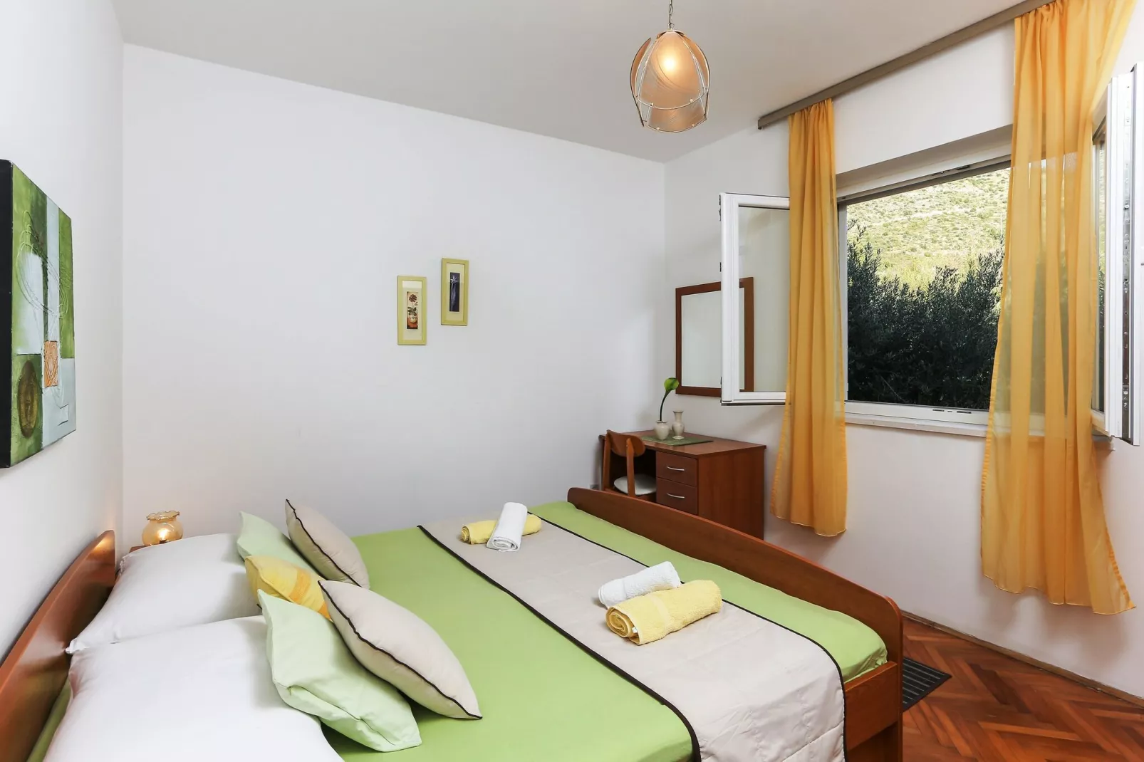 Apartments Lina - Three Bedroom Apartment with Two Balconies and Sea View (A2)-Bedroom