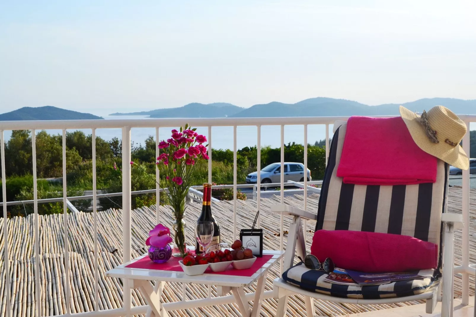 Apartments Lina - Three Bedroom Apartment with Two Balconies and Sea View (A2)-Terrace balcony