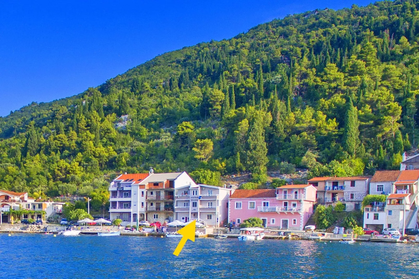 Apartments Tiho & Jelena- One Bedroom Apartment with Balcony and Sea View (Maestral)-Outdoor