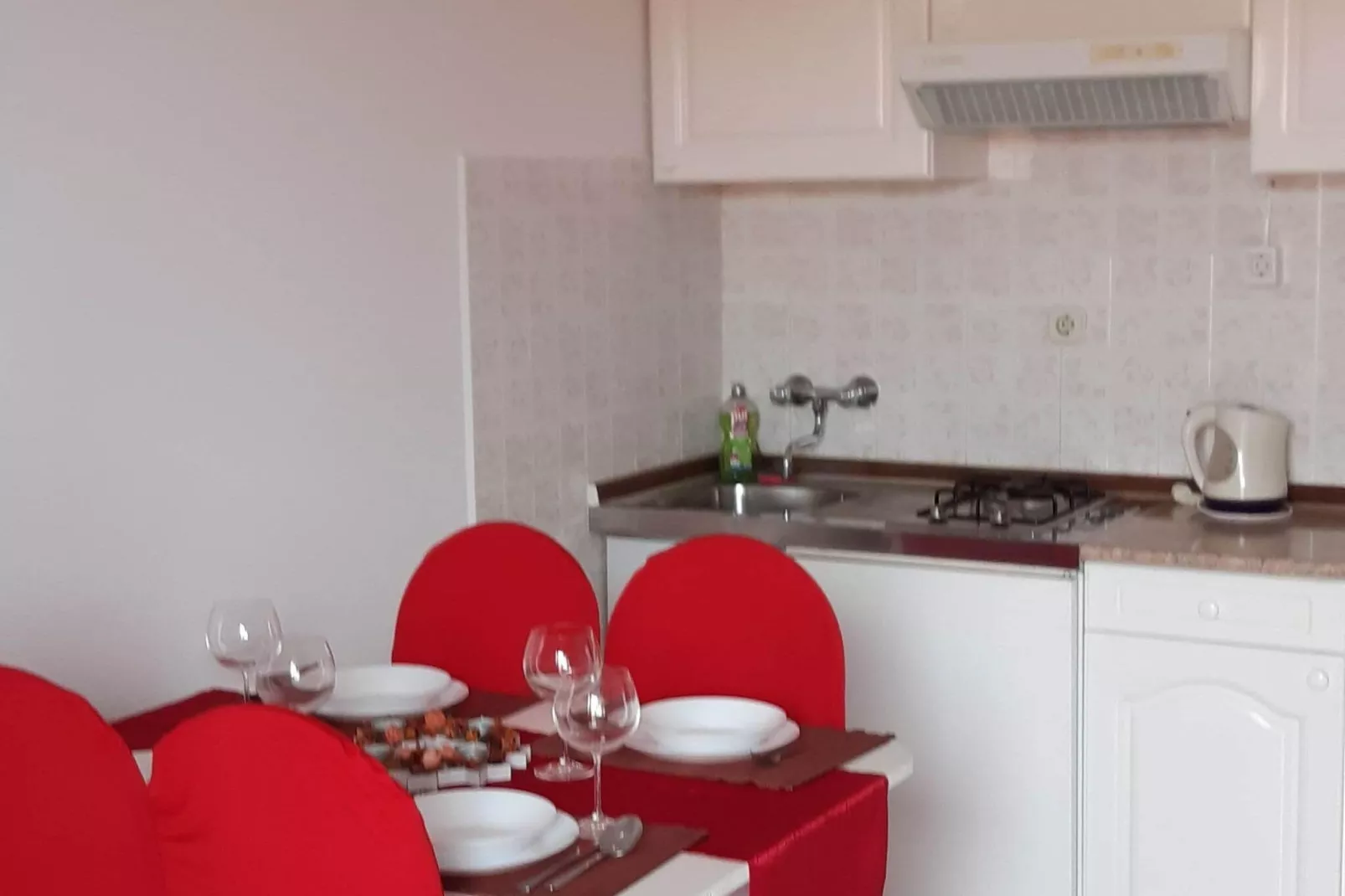 Apartments Cumbelic - One Bedroom Apartment with Balcony and Sea View A2-Kitchen
