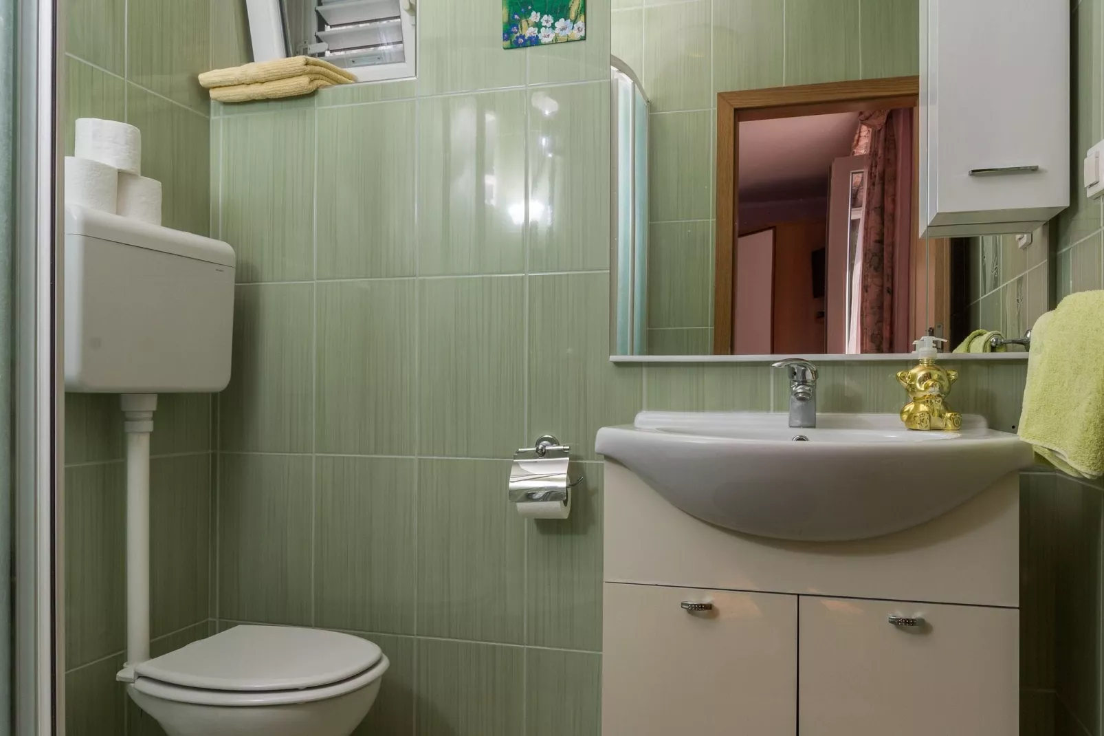 Rooms Tupina by Paulina - Comfort Double Room with Balcony and Sea View (Room 1)-Bathroom